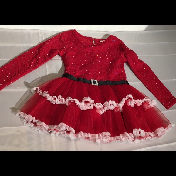 Girls Dress size 4 CHRISTMAS shimmer GEMS - Picture 1 of 4